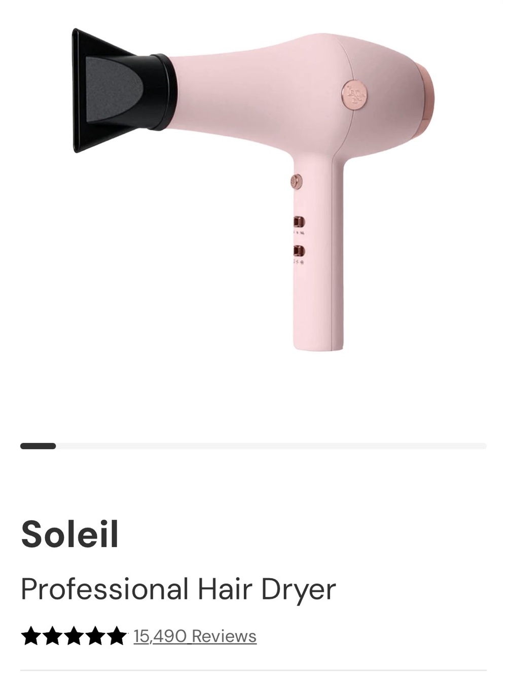 Lange Soleil Lightweight Hair Dryer in Soft Pink